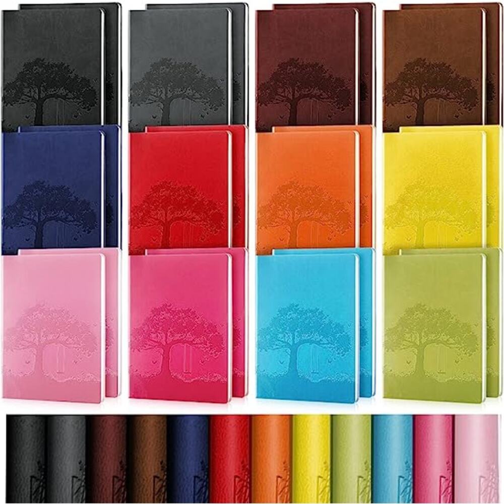 New TaoBary PU Faux Leather Notebook Journal 128 Pages A5 Tree of Life Dark Pink